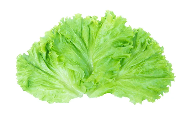 Salátový list. Hlávkový salát izolovaný na bílém pozadí s ořezovou p — Stock fotografie