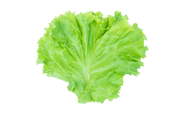 Foglia d'insalata. Lattuga isolata su fondo bianco con clipping — Foto Stock
