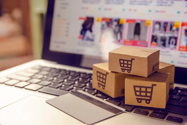 Conceito de compras online - Serviço de compras na web online. wi — Fotografia de Stock