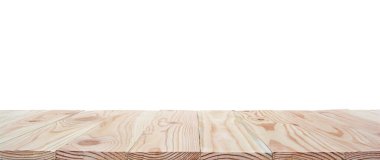 Boş tahta tablo beyaz arkaplanda kırpma ile izole 