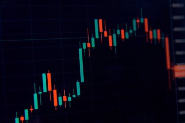 Forex concept - Candlestick chart red green in financial market 