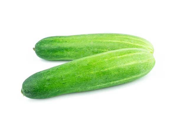 Fresh cucumber isolated on white background with clipping path — Stock Photo, Image