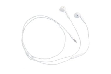 beyaz kulaklıklar kırpma yolu ile beyaz arkaplanda izole