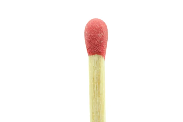 Close-up red match isolated on a white background with clipping — Stock Photo, Image