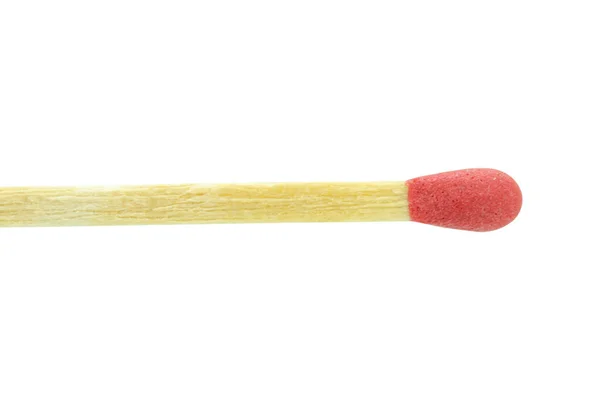 Close-up red match isolated on a white background with clipping — Stock Photo, Image