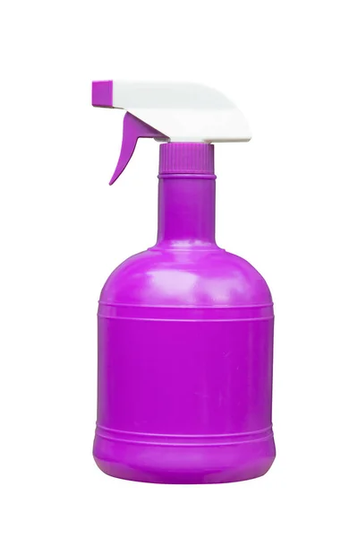 Paars water mistige spray, water spray fles geïsoleerd op wit b — Stockfoto