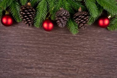 Noel süslemeleri köknar ağacı dalları, noel balosu 