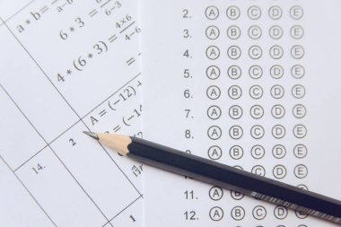 Cevap kağıdındaki kalem ya da B şıkkı ile standartlaştırılmış test formu