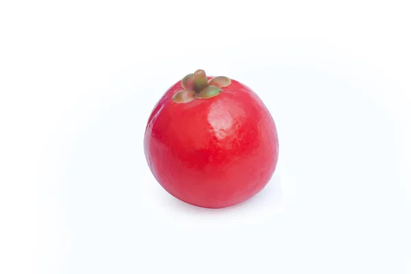 Garcinia Cowa Roxb Φρούτα Madan Κόκκινο Απομονωμένο Λευκό Φόντο Περικοπή — Φωτογραφία Αρχείου