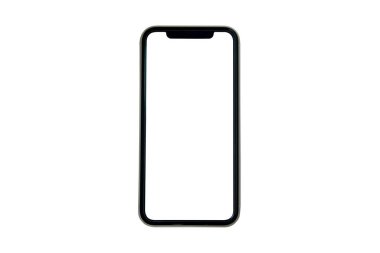 Kesme yolu ile izole edilmiş akıllı telefon boş ekranını düzenle