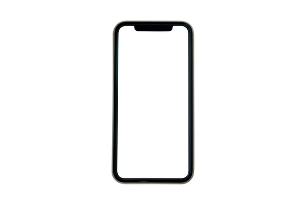 Mock Smartphone Tom Skärm Isolerad Med Klippbana — Stockfoto
