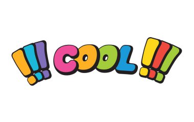 vektör çizim tasarım cool, konuşma balonu yama rozet Word'de. Çizgi roman tarzı etiket, PIN, karikatür 80s 90s çizgi roman tarzı içinde yama