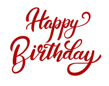 Mutlu doğum günü hat küçük bir not ile. Vektör yazı afiş veya kart için. Kaligrafi el çizilmiş yazı tipi. Yazı tipi kompozisyon 