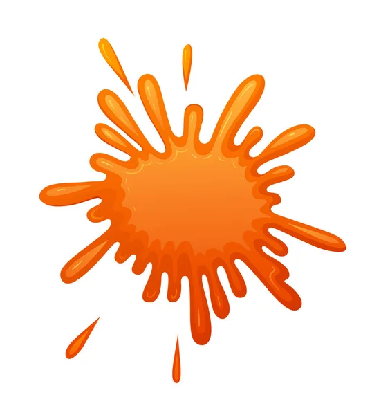 Kreslený Oranžová Objem Skvrnou Základna Pro Projev Komické Bubliny Samolepka — Stockový vektor