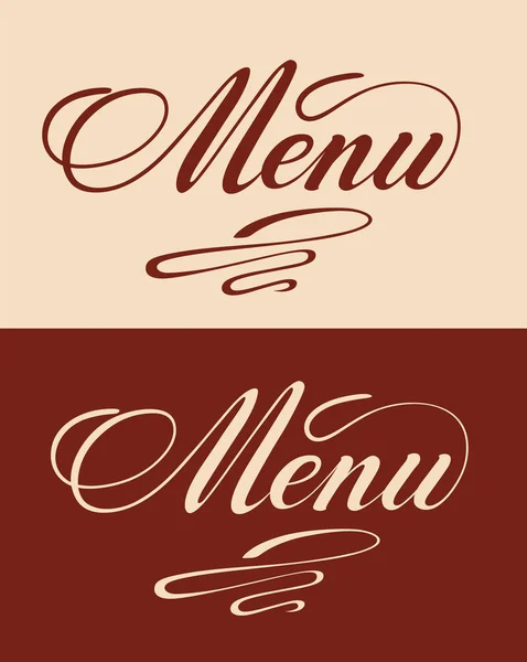 Cocktails Handwritten Lettering Design Set Restaurant Cafe Menu Titles Calligraphic — Stock Vector