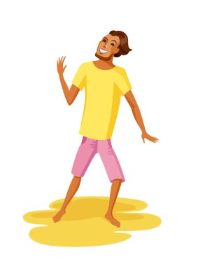 Plaj partisinde dans eden adam