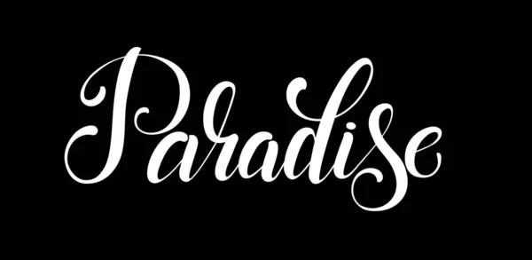 Paradise Cocktail Handgeschreven Belettering Ontwerp Restaurant Café Menu Titels Kalligrafische — Stockvector