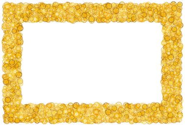 Birçok gears ile kartı. Altın sınır. Işıltı. Vites altın çerçeve.