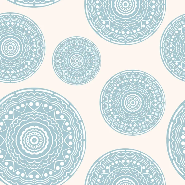 Seamless pattern with curly circles pastel colours — Stock Vector