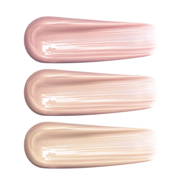 Beyaz izole yüz Vakfı. Smear ton krem