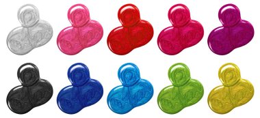 Beyaz arka plan üzerinde izole oje damla büyük set