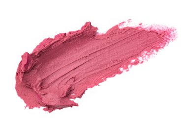 Beyaz arka planda izole ruj yayma. Makyaj ürün örneği