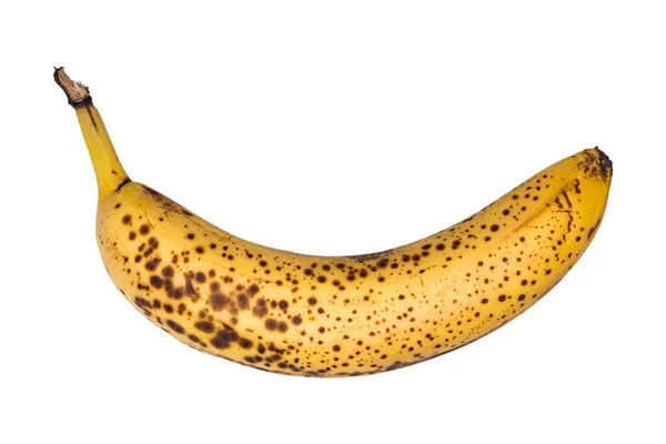 Rotten Banana Isolated White Background Expired Fruit — Stock Photo, Image