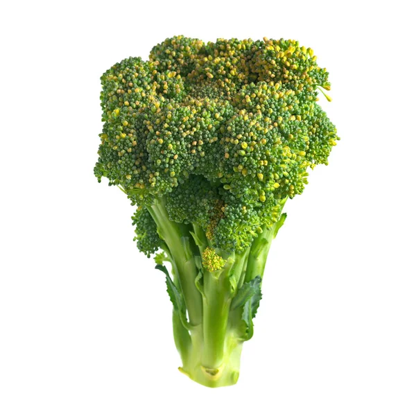 Siyah arkaplanda izole edilmiş taze brokoli