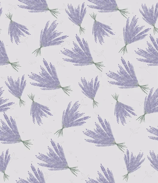 Delizioso Motivo Senza Cuciture Con Lavanda Sfondo Illustrazione Provenza Illustrazione — Vettoriale Stock