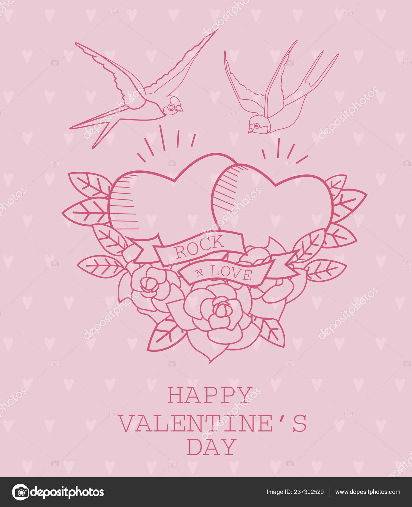 Happy Valentines Day Sticker Set Tattoo Stock Vector Royalty Free  1639576951  Shutterstock