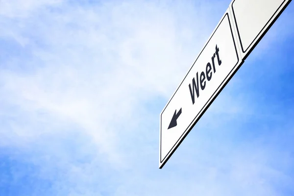 Weert doğru işaret tabela