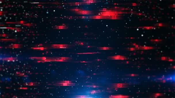 Looped High Tech Animation Includes Fantastic Visual Effects Luminous Elements — Stockvideo