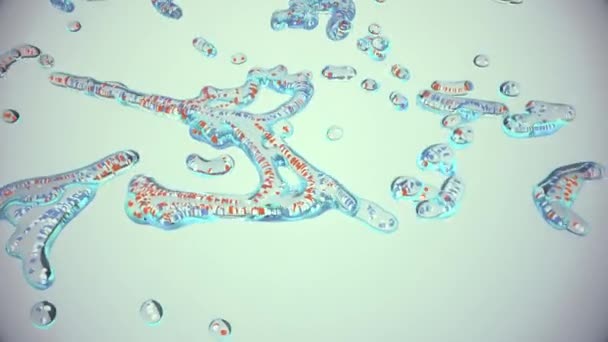 Estudio Bacteria Través Microscopio Animación Abstracta Bacterias Para Cualquier Proyecto — Vídeo de stock