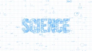 Döngülü rasgele matematiksel formüller ve metin Science ile soyut arka plan .