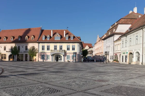 Gran Plaza Sibiu Justo Antes Del Atardecer Famosa Atracción Turística — Foto de Stock