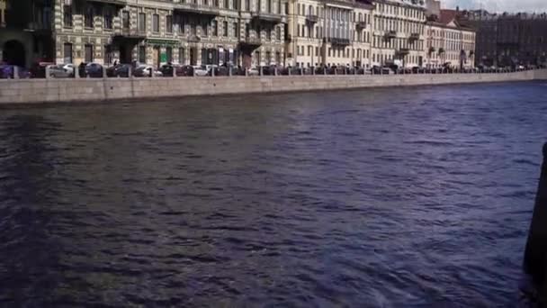 Nasyp miasta Sankt Petersburg — Wideo stockowe