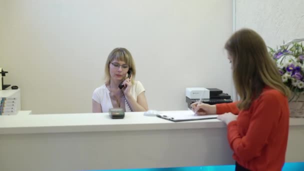 Kórházi Klinika recepció — Stock videók