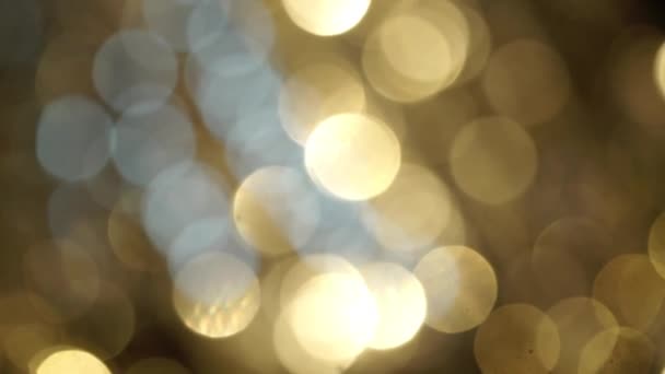 Goldene Unschärfen Bokeh — Stockvideo