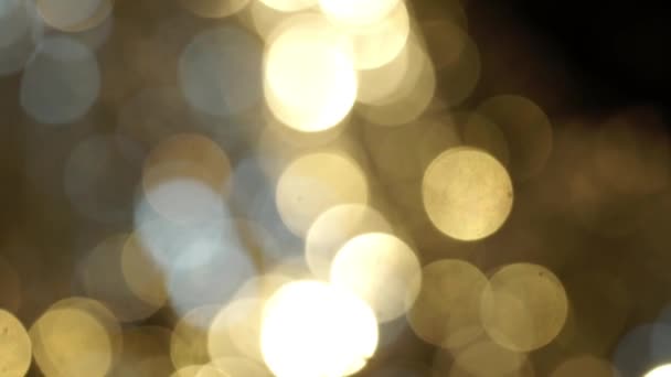 Goldene Unschärfen Bokeh — Stockvideo