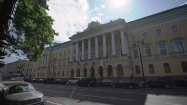 Saint-Petersburg, Rusya-2 Haziran 2018: Dört mevsim aslan Palace hotel dış