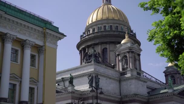 Catedral Isaacs en San Petersburgo — Vídeos de Stock