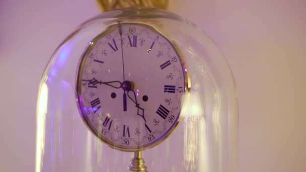 Interior clocks closeup — Stock Video