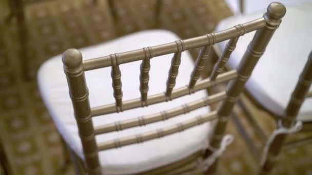 Meubilair-stoelen in de zaal — Stockvideo