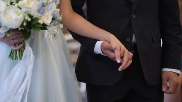 Pernikahan pasangan pada upacara — Stok Video