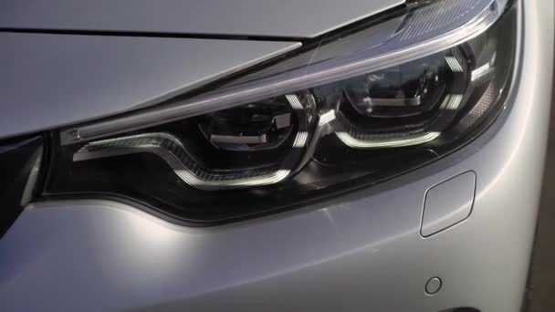 Lâmpada LED de carro cinza — Vídeo de Stock