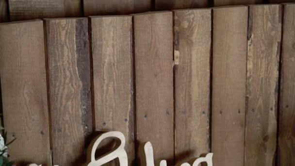 Mot de mariage en bois 