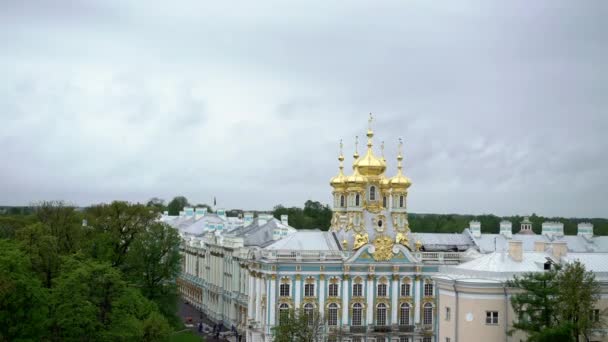 Catherines palace in Pushkin — Stock Video