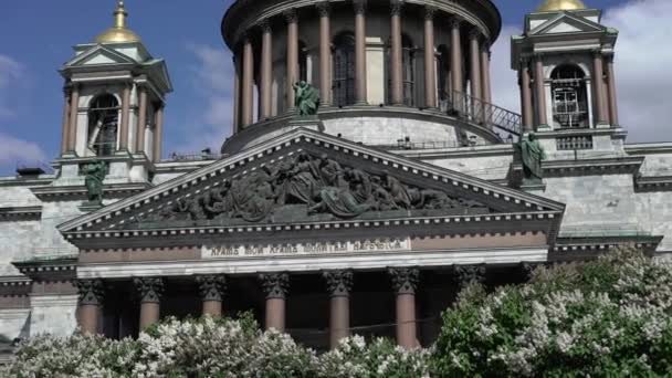 Saint-Petersburg Isaacs Cathedral — Stock Video