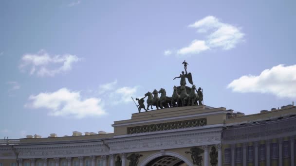 Plaza del Palacio en San Petersburgo — Vídeos de Stock