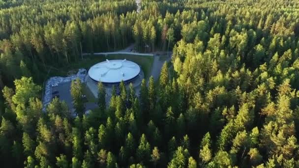 Costruire Come Ufo Una Foresta Aerea — Video Stock